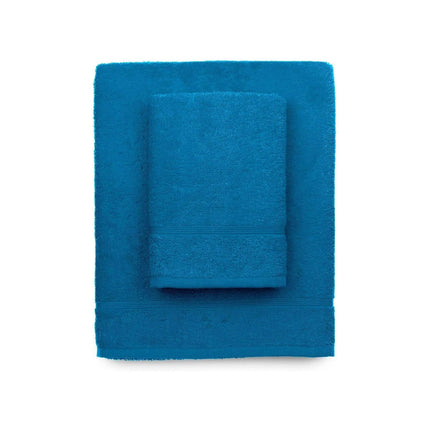 zer0bed, Turquoise Bath Towels, Set of 2 Bath Towels, Face Towel, Bidet Towel, Solid Colour, Turquoise, 100% Cotton, Set of 2