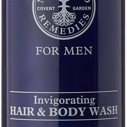 Neal's Yard Remedies | Invigorating Hair & Body Wash | Gifts for Men | Certified Organic Bergamot & Grapefruit Fragrance | Revitalises The Mind |