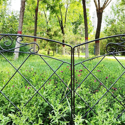 Thealyn Decorative Garden Fence 60cm (H) x 3m (L) Rustproof Metal Fence Panels No Dig Fence for Dogs Yard Patio Animal Barrier Flower Bed