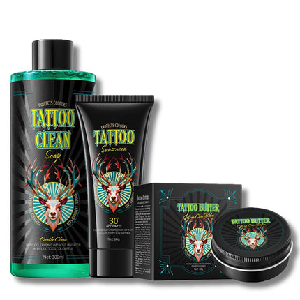 Tattoo Aftercare Skincare Set - Tattoo Care Gift Set - Skin Care Sets & Kits with Tattoo Balm,Tattoo Soap,Tattoo Sunscreen - Tattoo Aftercare Balm for