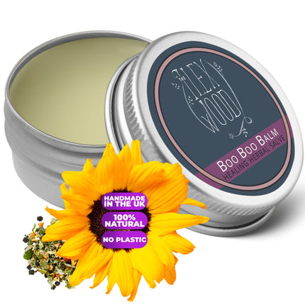 The Ilex Wood - All-Natural Skin Balm - Boo Boo Balm - For skin irritation, scrapes, bites and stings, cruelty free, plastic free, handmade in the UK