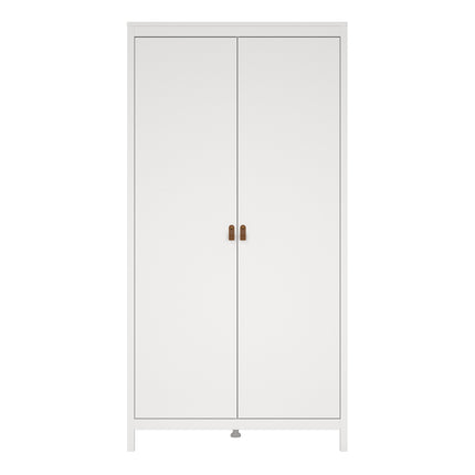 Barcelona Wardrobe with 2 Doors in White
