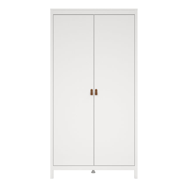 Barcelona Wardrobe with 2 Doors in White
