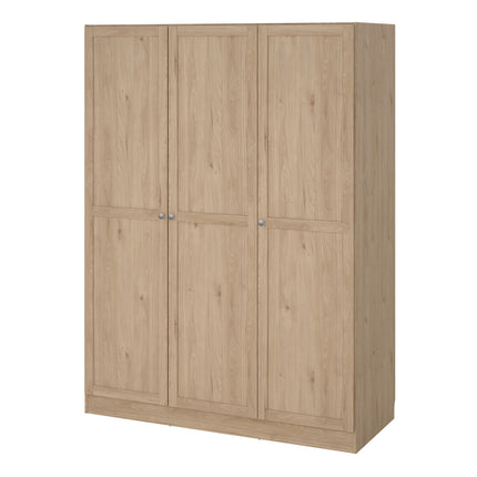 Brande Wardrobe with 3 frame doors in Jackson Hickory