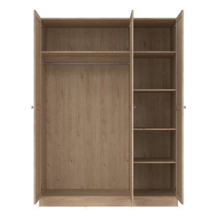 Brande Wardrobe with 3 frame doors in Jackson Hickory
