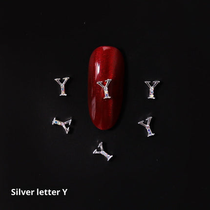 26 Letter Alloy Nail Ornament Nail Crystal