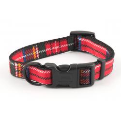 Ancol Adjustable Collar Tartan Red 20-30cm