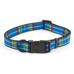 Ancol Adjustable Collar Tartan Blue 45-70cm