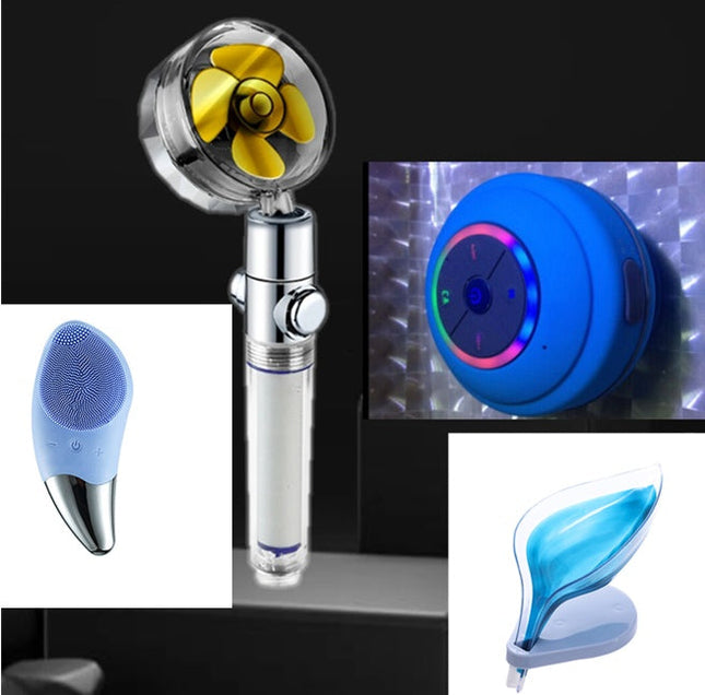 Waterproof Bluetooth Speaker - Portable Mini LED Shower Speaker with Suction Cup | 5-Hour Playtime