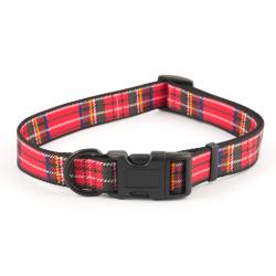 Ancol Adjustable Collar Tartan Red 45-70cm