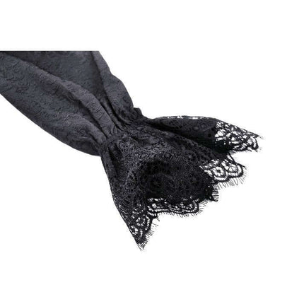 Dark in Love Felicity Gothic Lacey Zip Up Tailcoat Shirt