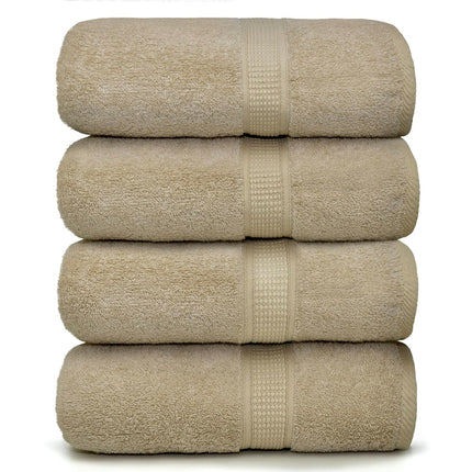 Ariv Towels 4-Piece Large Premium Bath Towels Set- Suitable for Sensitive Skin & Daily Use- Soft, Quick Drying & Highly Absorbent Towels for Bathroom,