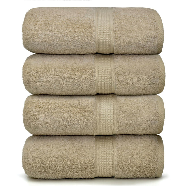 Ariv Towels 4-Piece Large Premium Bath Towels Set- Suitable for Sensitive Skin & Daily Use- Soft, Quick Drying & Highly Absorbent Towels for Bathroom,
