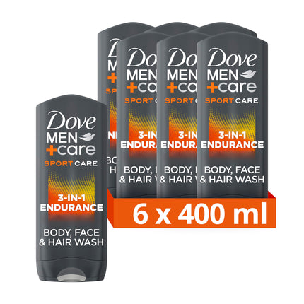 Dove Men+Care Sport Care Endurance Men's Body Wash Shower Gel Body Cleanser, 3-in-1 Hair, Face and Body Wash with 24 hour nourishing MicroMoisture