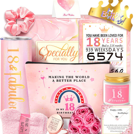 18th Birthday Gifts for Girls 18 Year Old Girl Birthday Gifts, Unique 18th Birthday Gift for Daughter, Niece, Granddaughter, Girlfirend, Her, 18 &