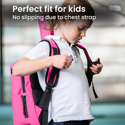 Otaro Tennis Bag Kids (Pink) | Tennis Racket Bag for Children |Seperated Shoe Pocket & Safety Lightning Straps | German Company |