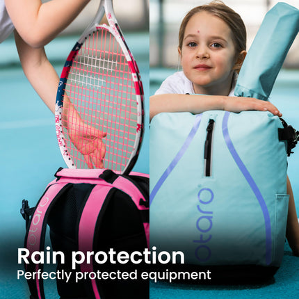 Otaro Tennis Bag Kids (Pink) | Tennis Racket Bag for Children |Seperated Shoe Pocket & Safety Lightning Straps | German Company |