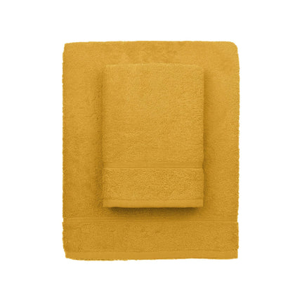 zer0bed, Lilac Bath Towels, Set of 2 Bath Towels, Face Towel, Bidet Towel, Plain Colour, Yellow, 100% Cotton, Set of 2