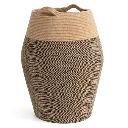 Laundry Hamper Tall Slim Laundry Basket with Handle Dirty Clothes Basket Jute Rope Washing Baskets for Laundry Blankets Toy Towel Storage in Laundry