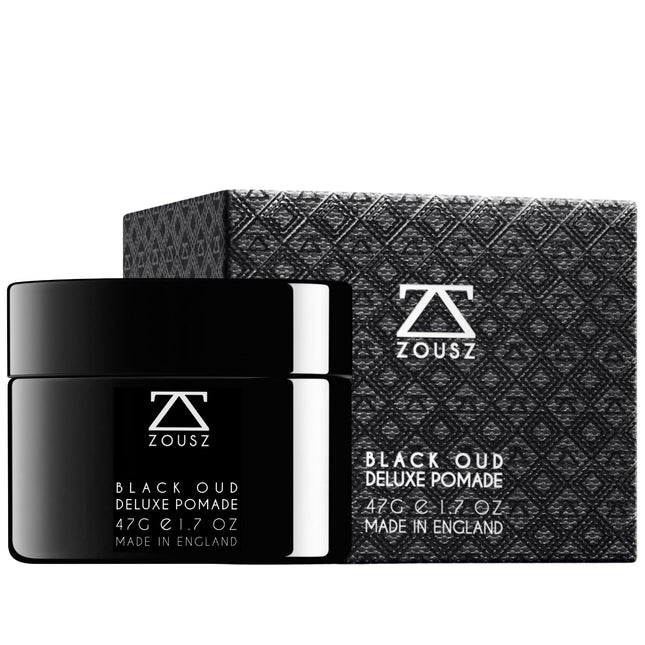 ZOUSZ Black Oud Deluxe Pomade for Men ? Premium Mens Hair Clay & Hair Styling Wax for Men ? Hair Wax for All Hair Types ? Ideal Mens Gift, 47g