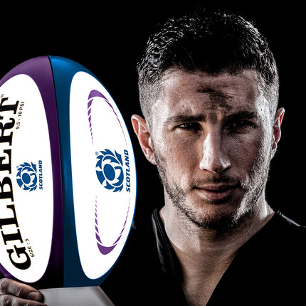 Rugby Ball Scotland Globall Adults and Kids Night Light | Official SRU & Gilbert Licensed Night Lamp | Rugby Gifts for Men and Women | Cool Bedroom
