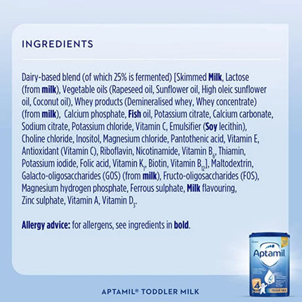 Aptamil 4 Growing Up Toddler Milk Formula 2+ years 800g