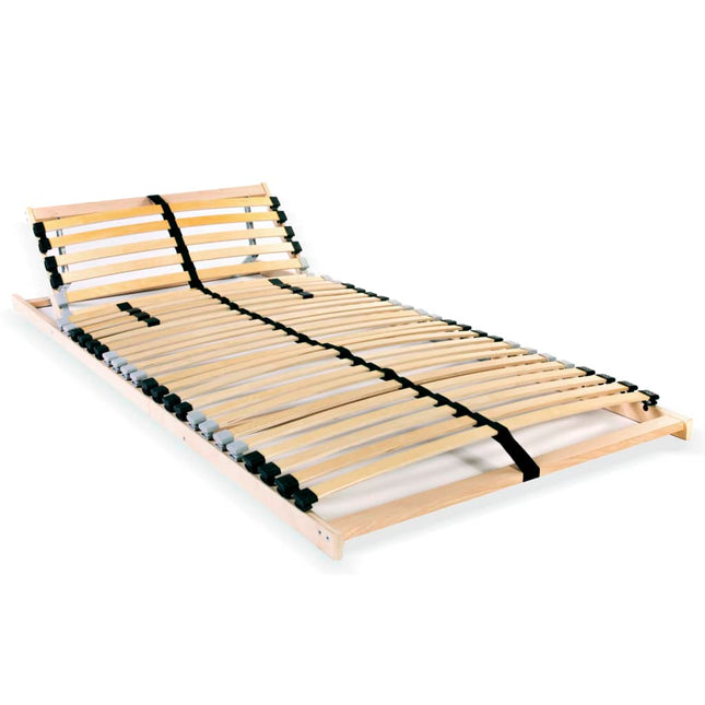 Slatted Bed Base without Mattress with 28 Slats 7 Zones 80x200 cm