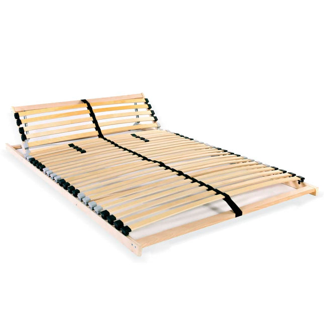 Slatted Bed Base without Mattress with 28 Slats 7 Zones 140x200 cm