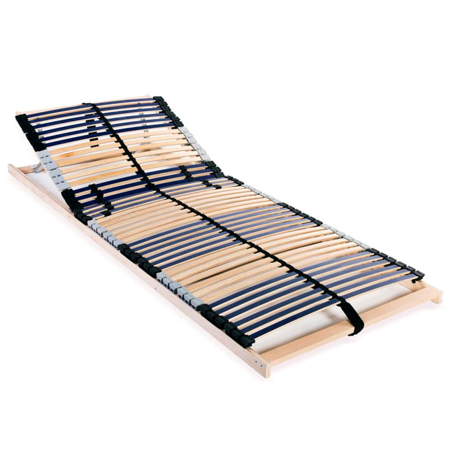 Slatted Bed Base without Mattress with 42 Slats 7 Zones 70x200 cm