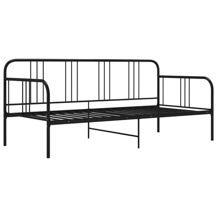 Sofa Bed Frame without Mattress Black Metal 90x200 cm