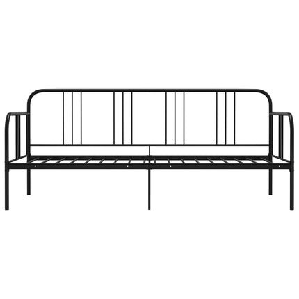 Sofa Bed Frame without Mattress Black Metal 90x200 cm