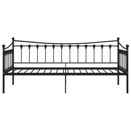 Sofa Bed Frame without Mattress Black Metal 90x200 cm