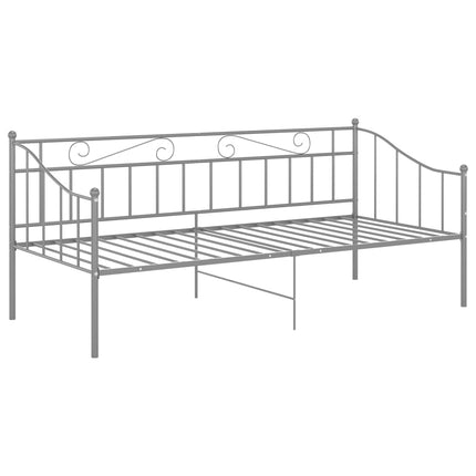 Sofa Bed Frame without Mattress Grey Metal 90x200 cm