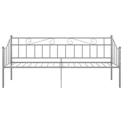 Sofa Bed Frame without Mattress Grey Metal 90x200 cm