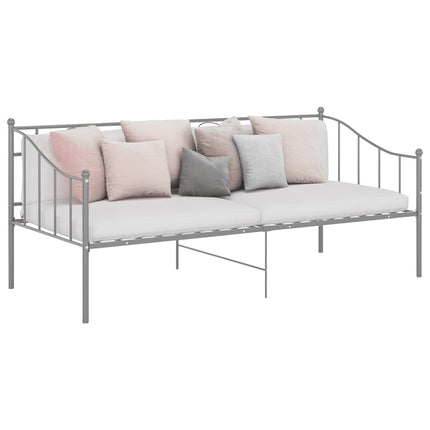 Sofa Bed Frame without Mattress Grey Metal 90x200 cm
