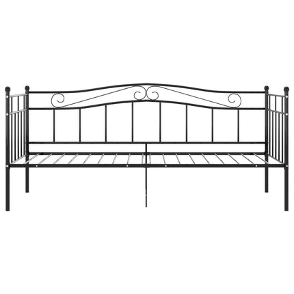Sofa Bed Frame without Mattress Black Metal 90x200 cm