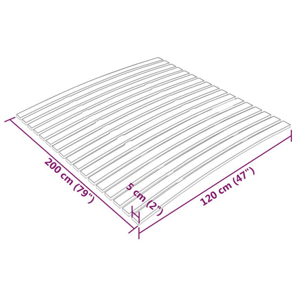 Slatted Bed Base with 17 Slats 120x200 cm