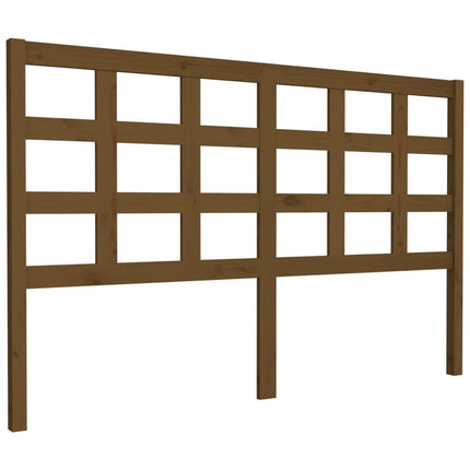 Bed Headboard Honey Brown 156x4x100 cm Solid Wood Pine