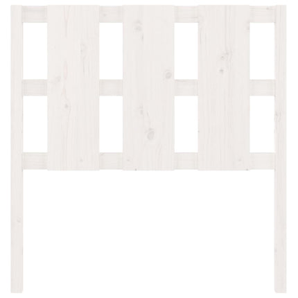 Bed Headboard White 95.5x4x100 cm Solid Wood Pine