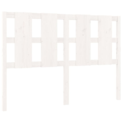Bed Headboard White 125.5x4x100 cm Solid Wood Pine