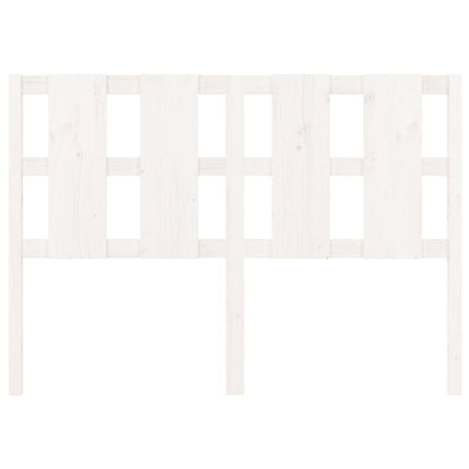 Bed Headboard White 125.5x4x100 cm Solid Wood Pine