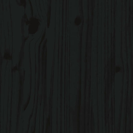 Bed Headboard Black 96x4x104 cm Solid Wood Pine