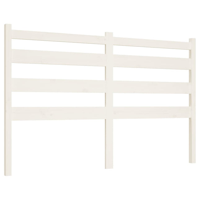 Bed Headboard White 206x4x100 cm Solid Wood Pine