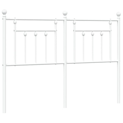 Metal Headboard White 135 cm