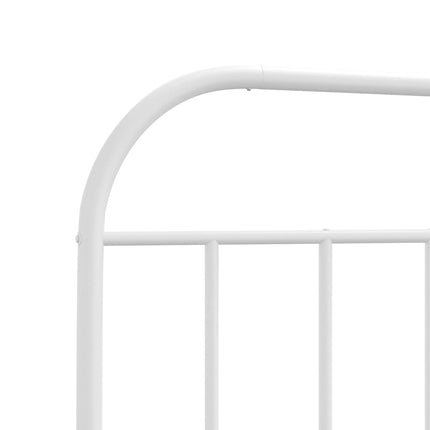 Metal Headboard White 120 cm