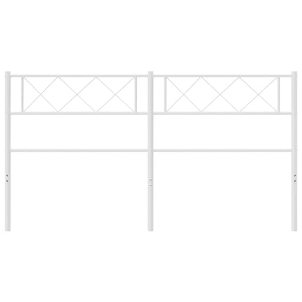 Metal Headboard White 120 cm