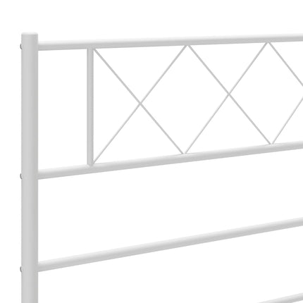 Metal Headboard White 120 cm