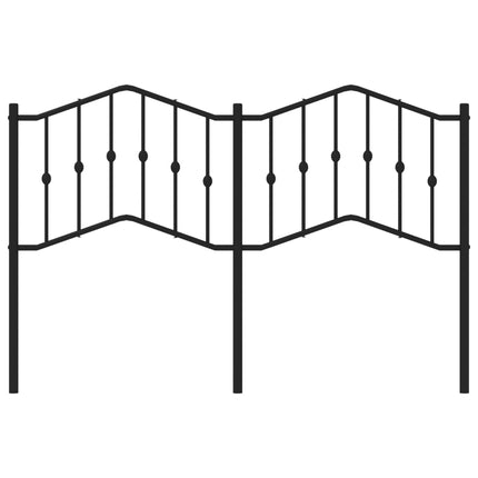 Metal Headboard Black 140 cm