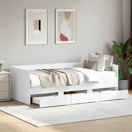 Modern Wooden Single Size 2-in-1 Daybed Sofa Bed With 3 Storage Drawers
