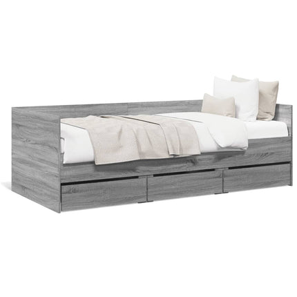 Modern Wooden Single Size 2-in-1 Daybed Sofa Bed With 3 Storage Drawers